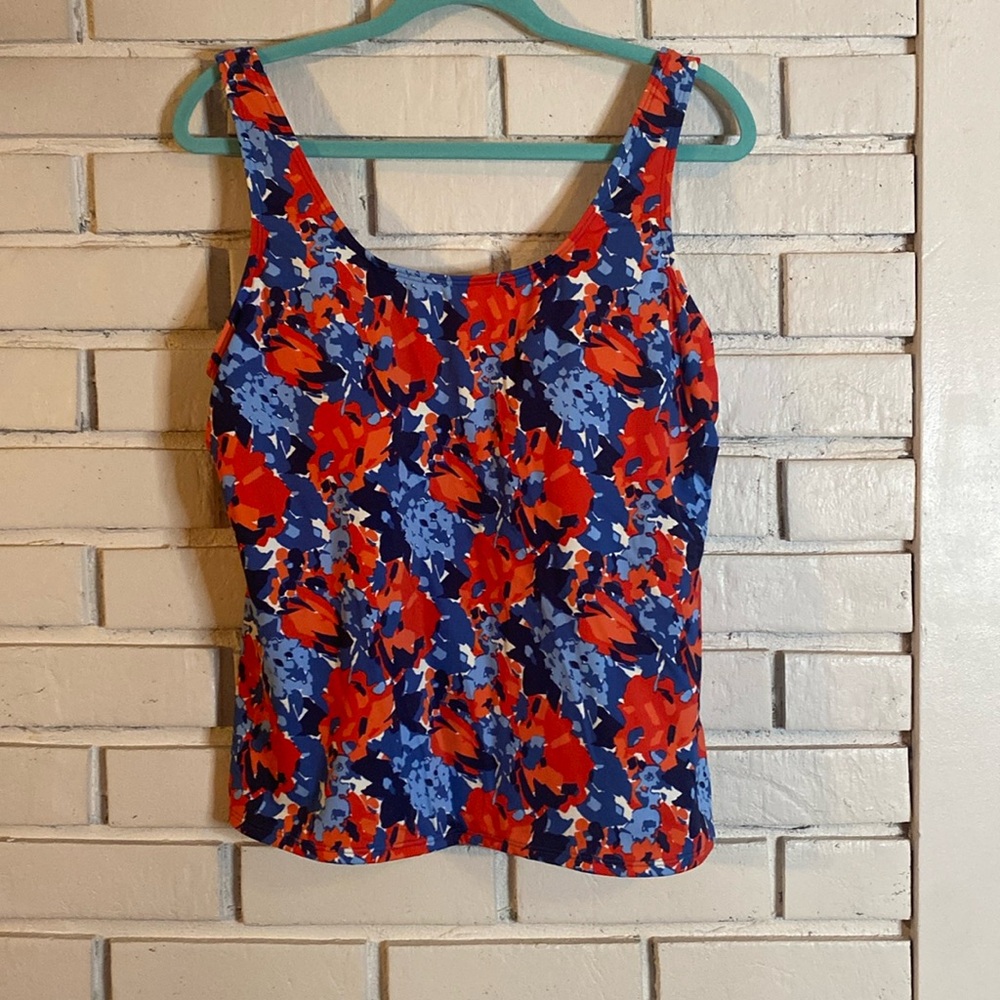 L.L. Bean abstract floral swim tank